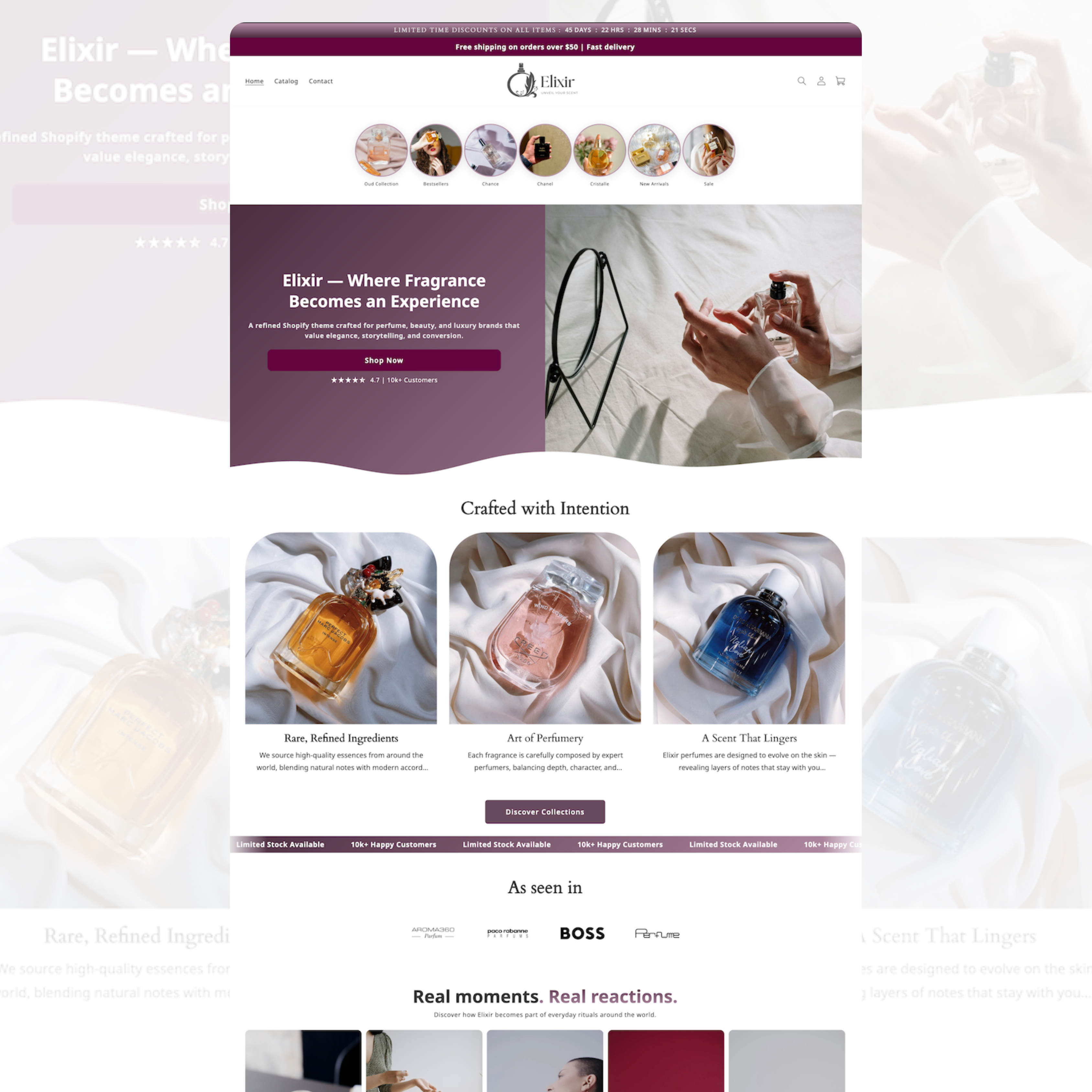 Zenpeak Fragrance ecommerce store demo