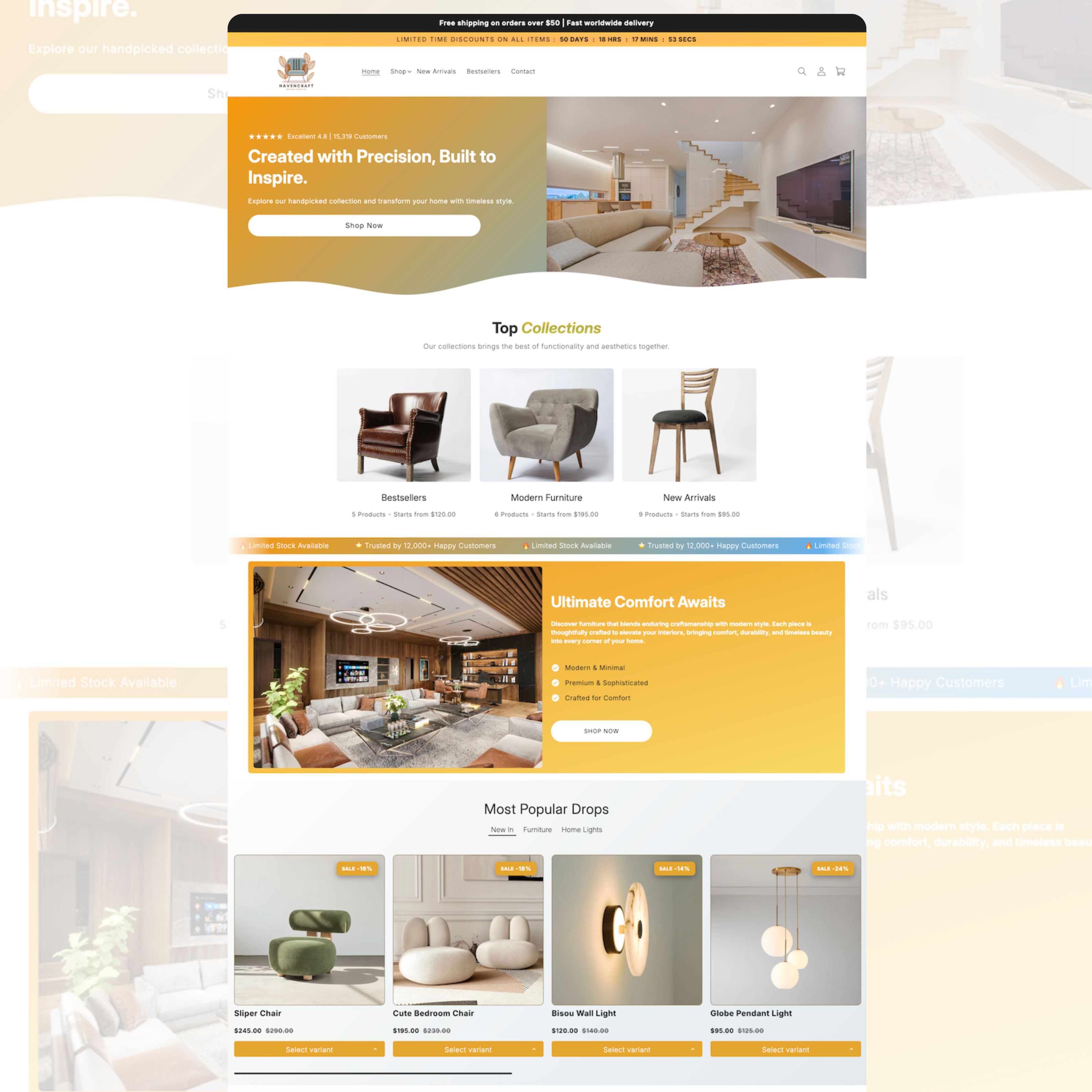Zenpeak Furniture ecommerce store demo