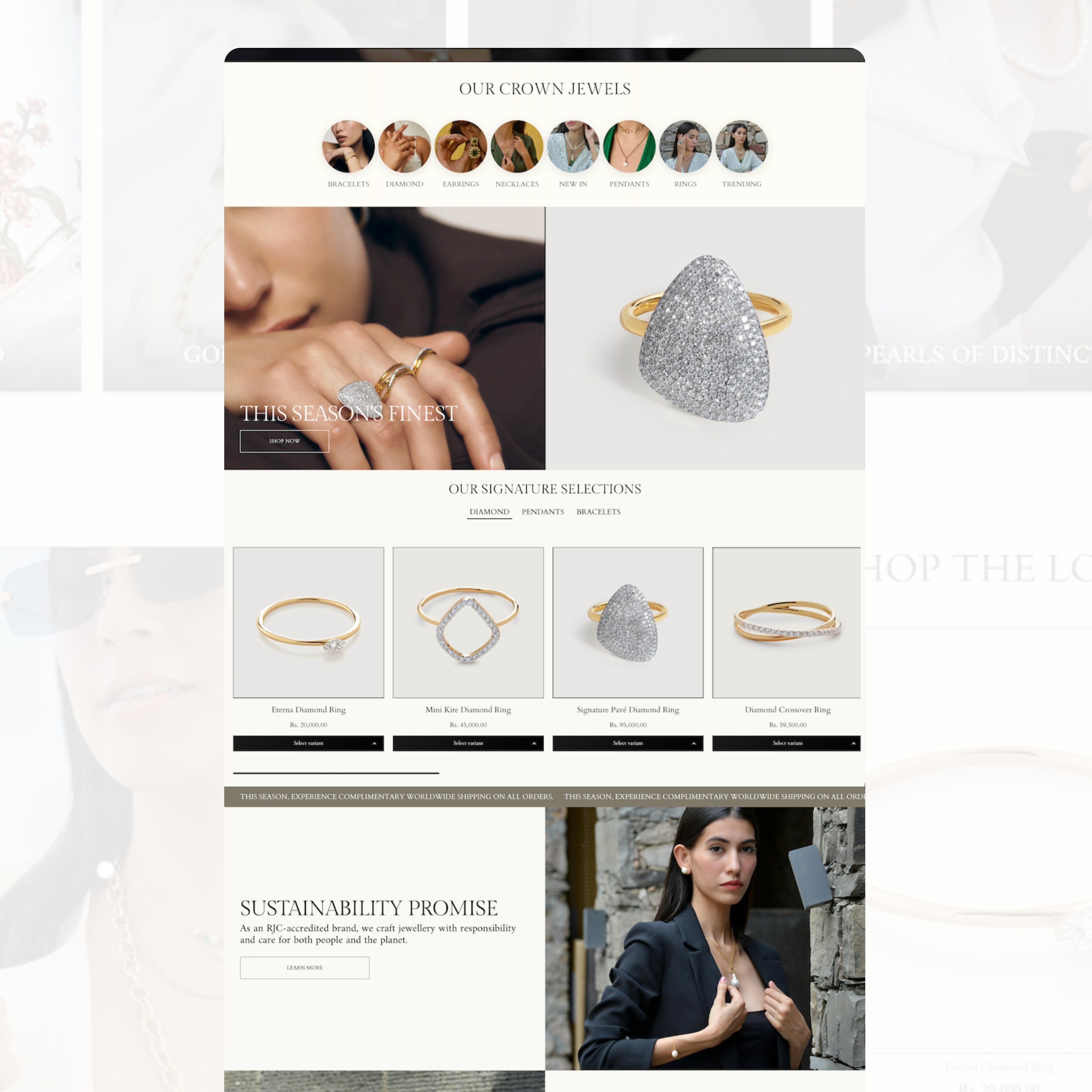 Zenpeak Jewellery ecommerce store demo