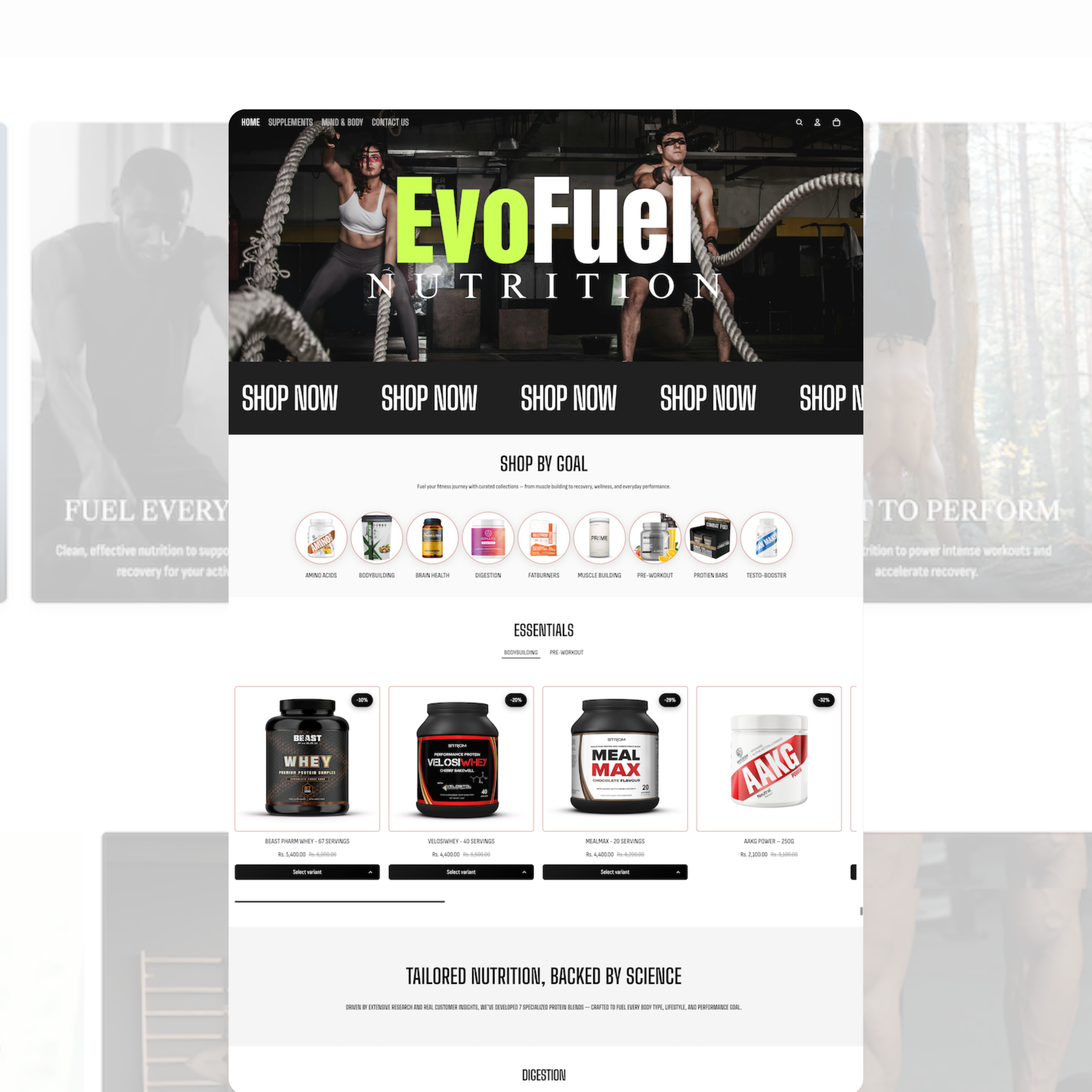 Zenpeak Supplements ecommerce store demo